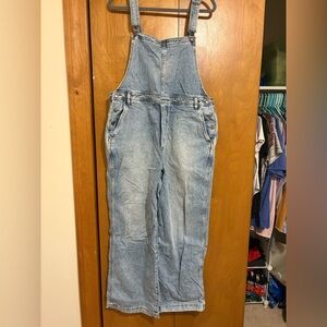 Aerie Women's Light Blue Denim Overalls